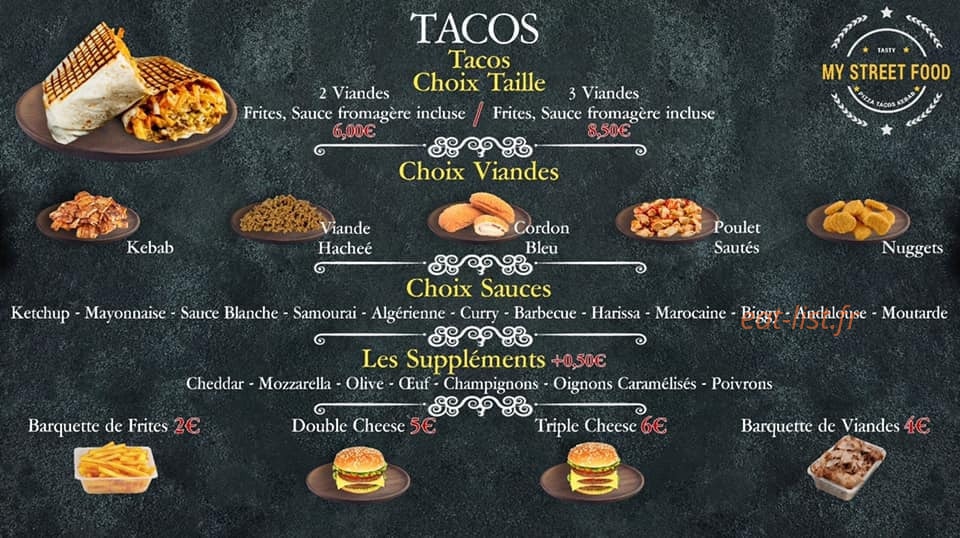 My Street Food — carte page 1