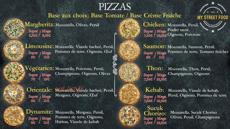 My Street Food — carte page 2