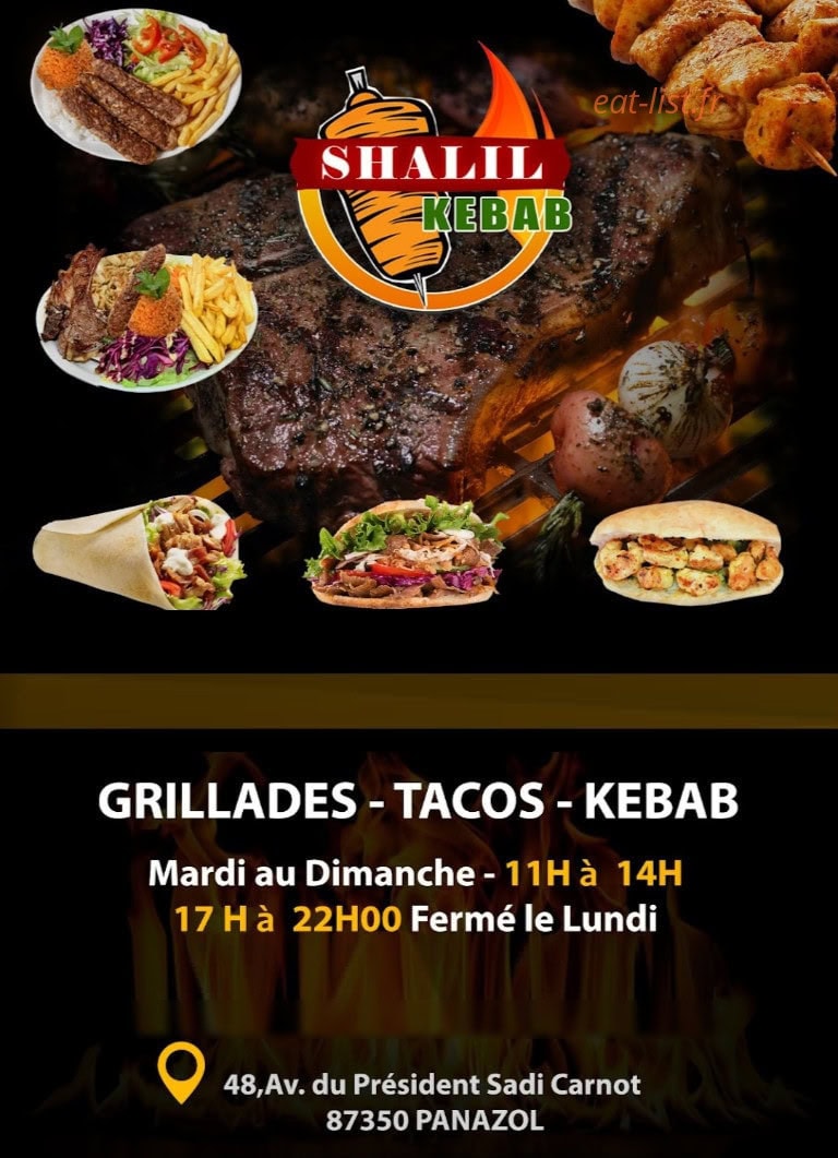 Shalil kebab — carte page 1