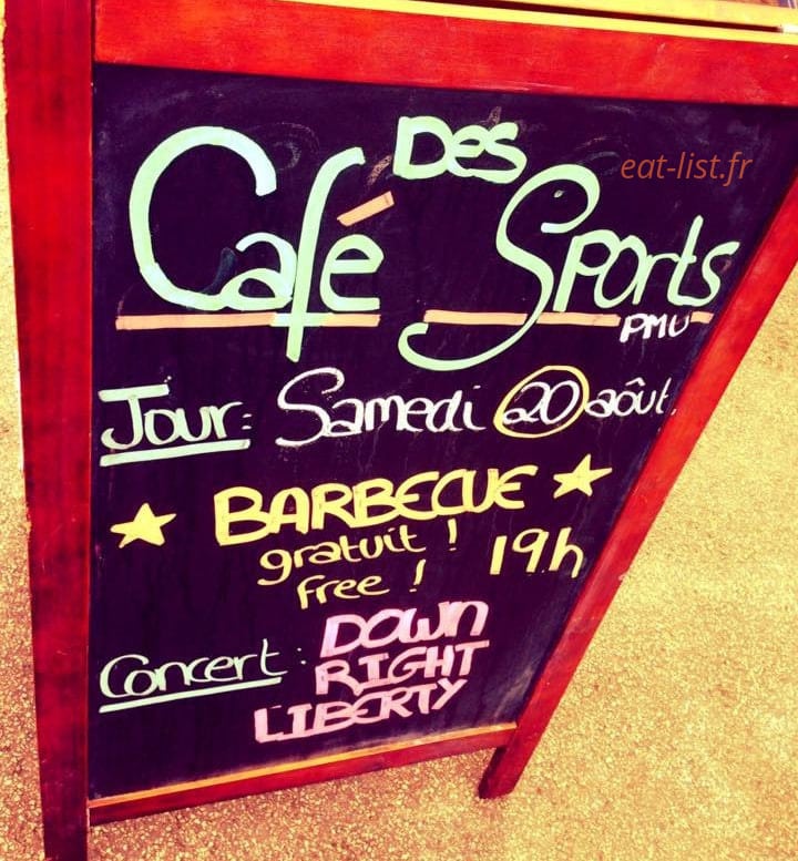 Carte et menu de Café des sports à Lussac les Eglises — Un exemple de menu du jour