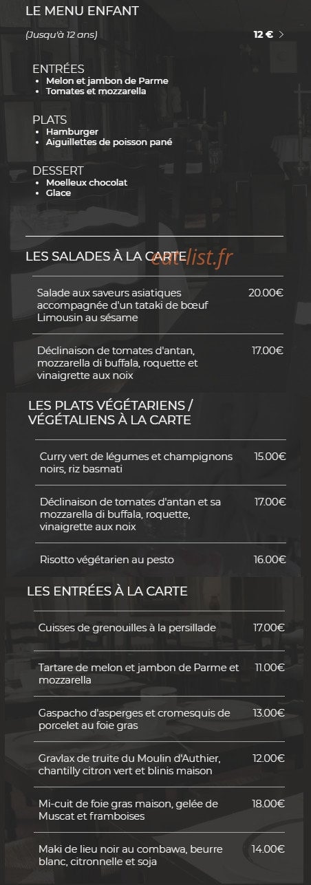 L'auberge de l'étang — carte page 2