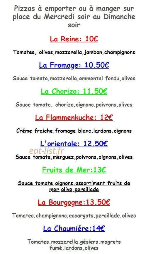 La Paillote — carte page 1