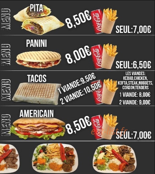 L'Anatolie kebab — carte page 2