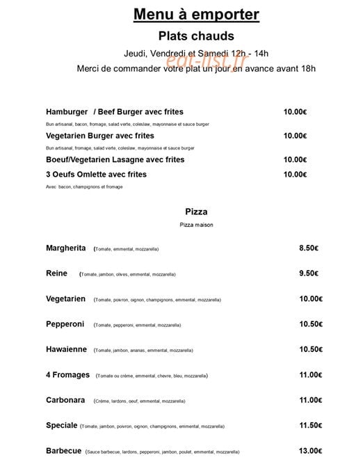 Art café — carte page 2