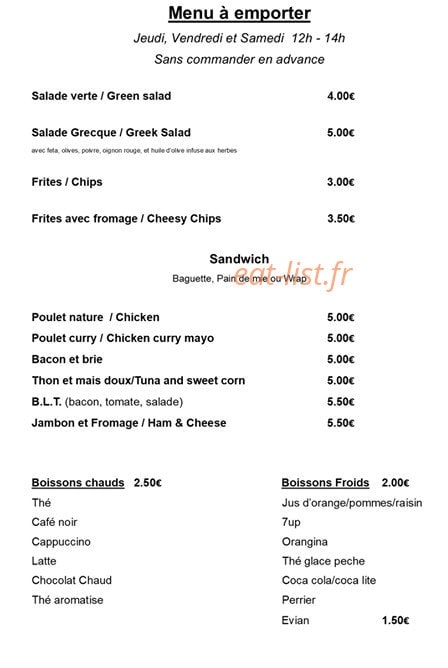 Art café — carte page 1