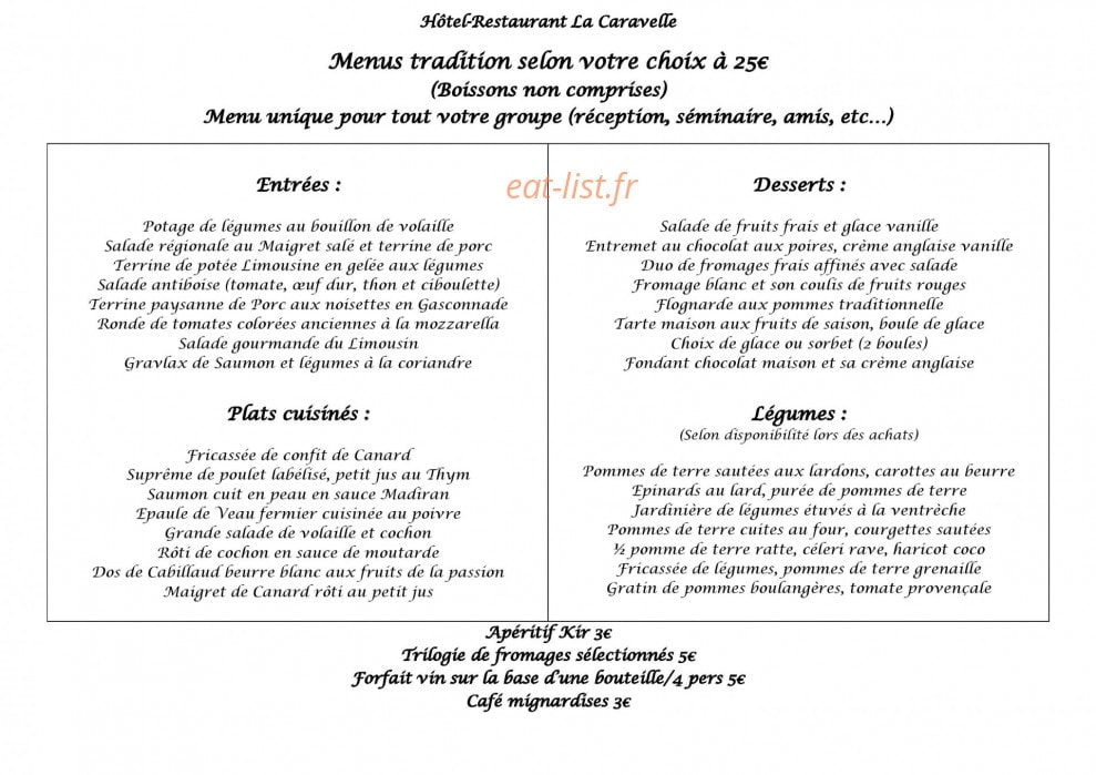 La Caravelle — carte page 3