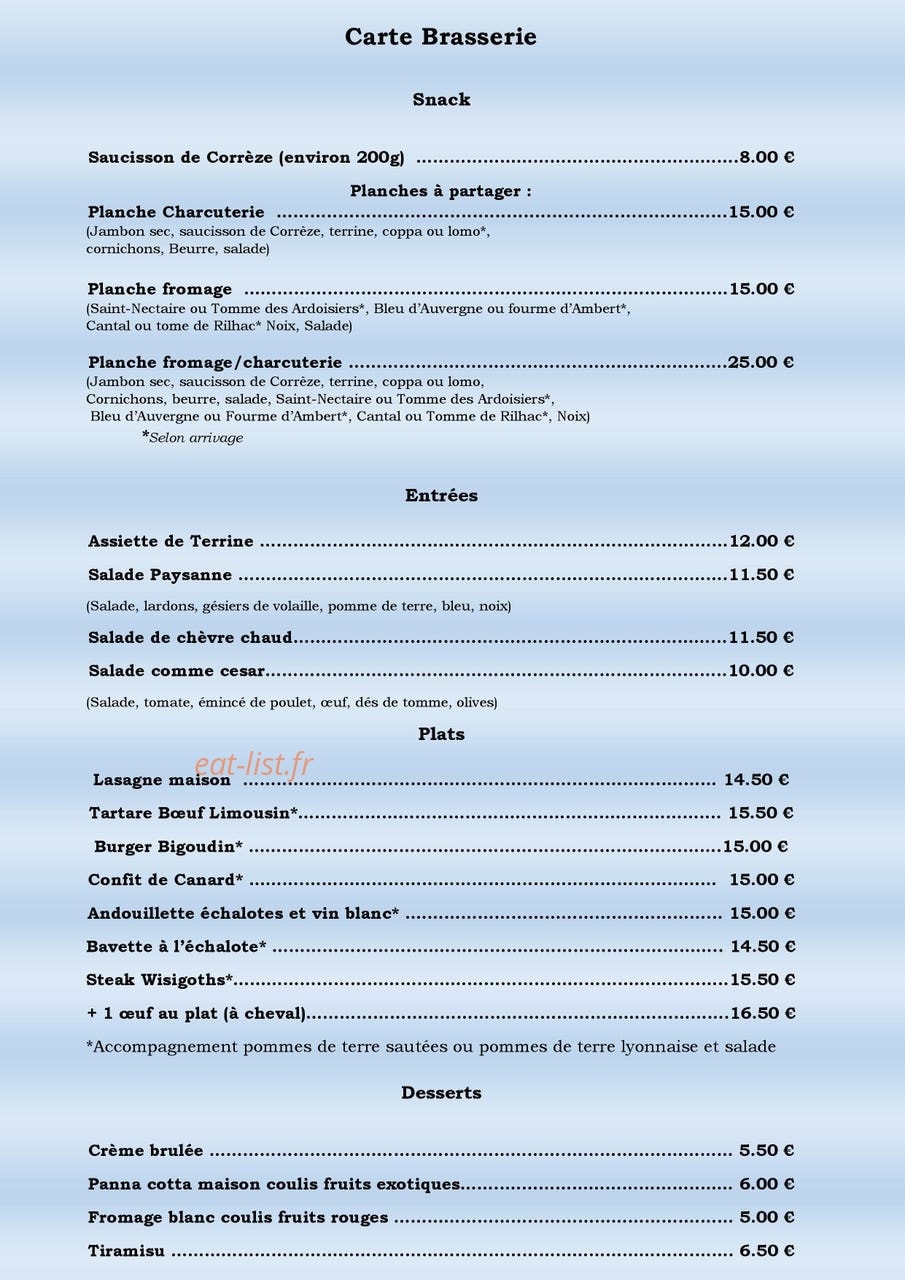 Le Cara'bar — carte page 2
