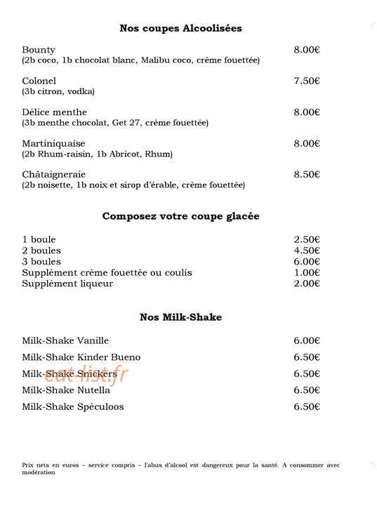 Le Cara'bar — carte page 5