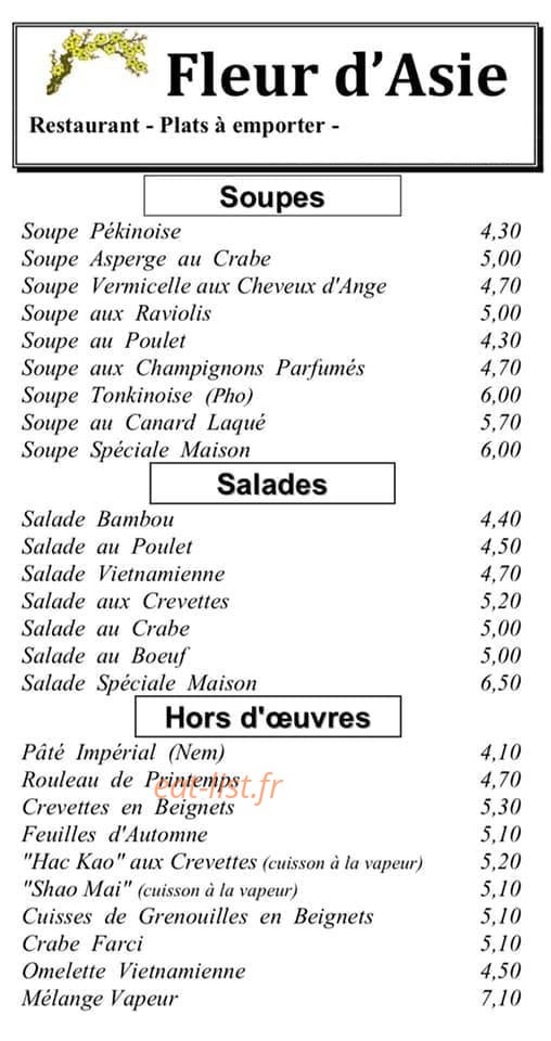 Fleur d'Asie — carte page 1