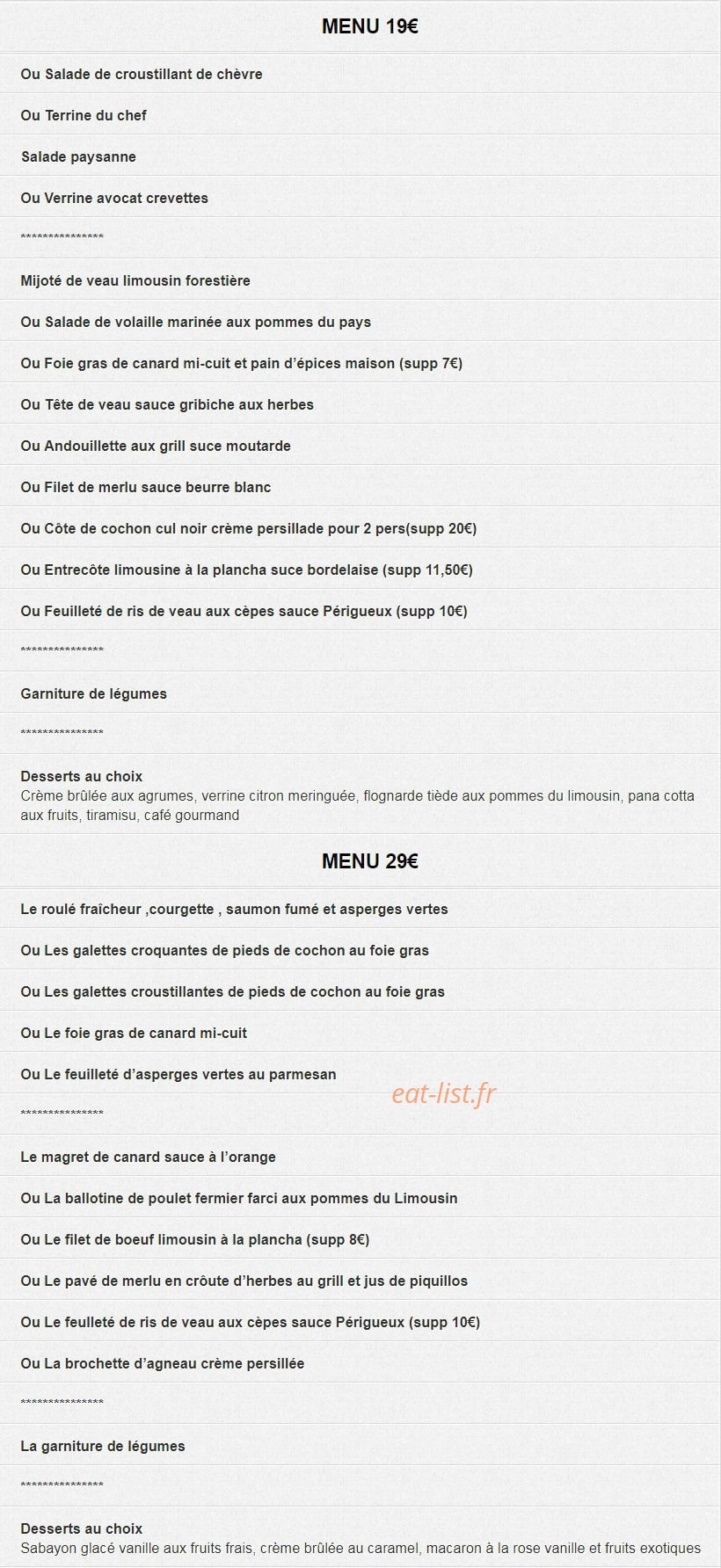 La grange du clos de besse — carte page 1