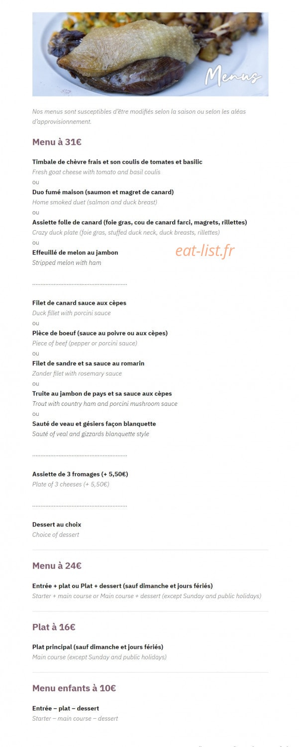 Le Moulin de Chevillou — carte page 1