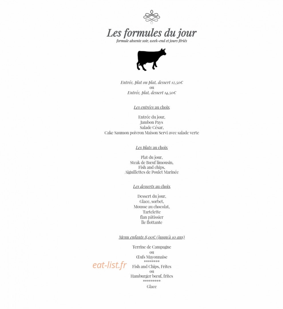 Auberge de Veyrac — carte page 2