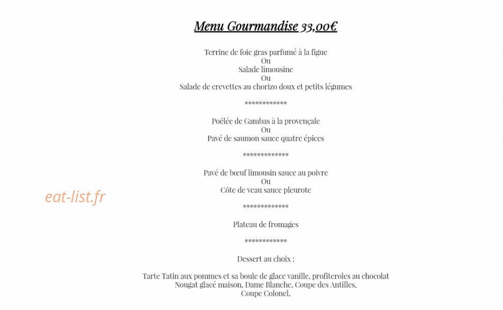 Auberge de Veyrac — carte page 5