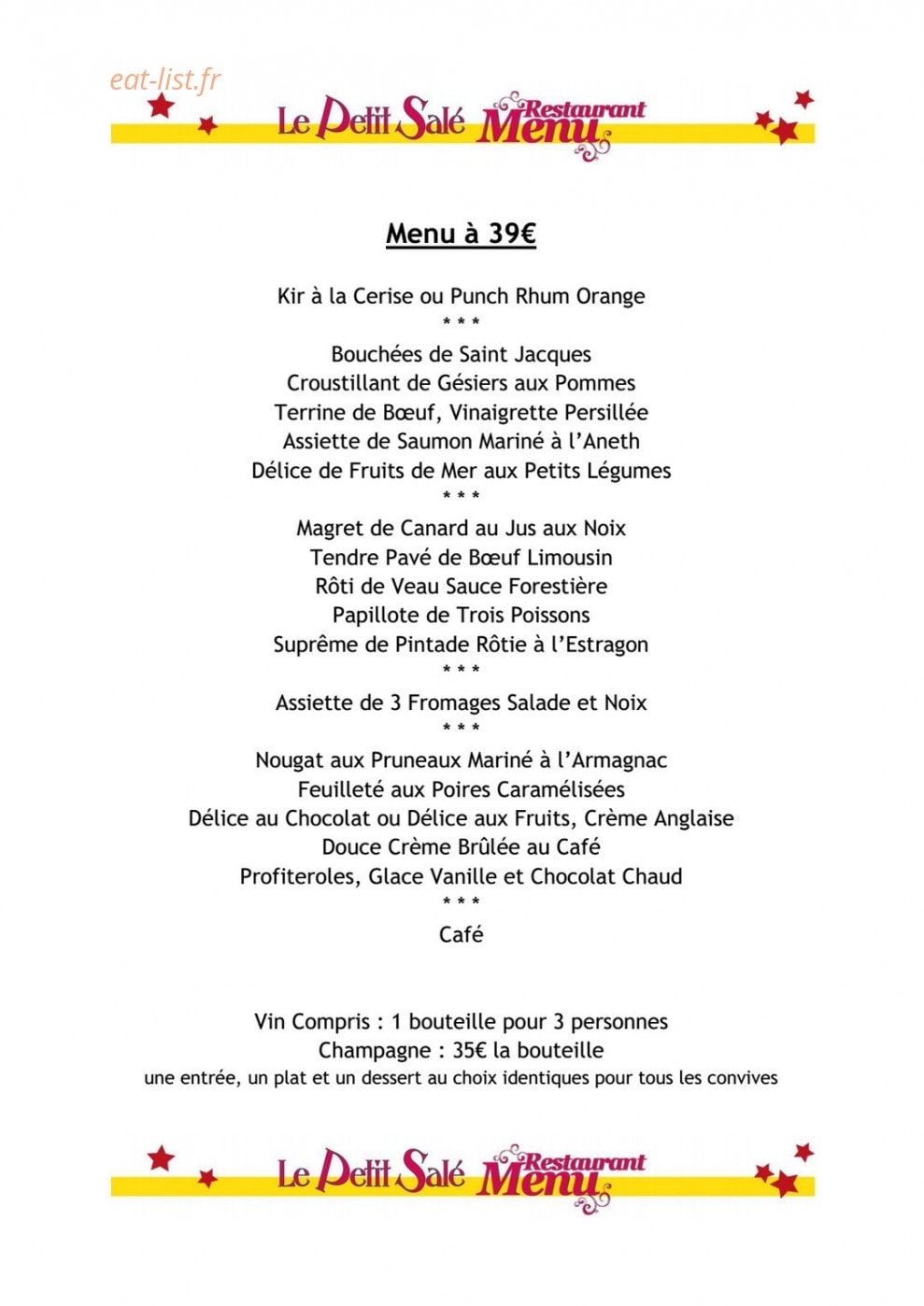 Le petit salé — carte page 7