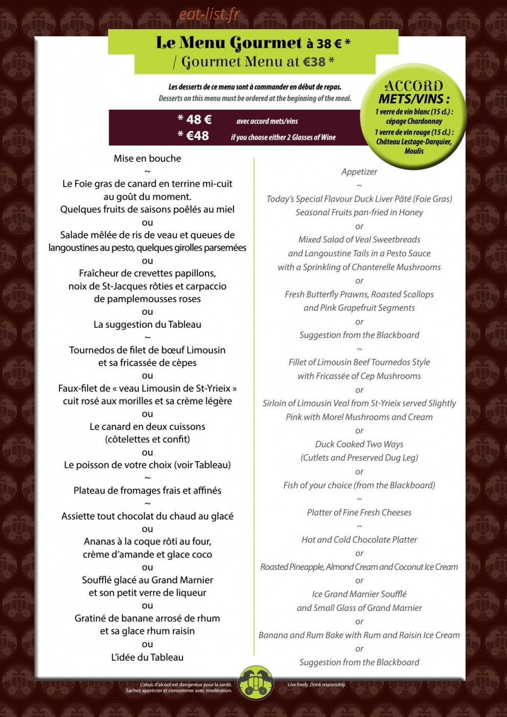 Hôtel de France — carte page 9