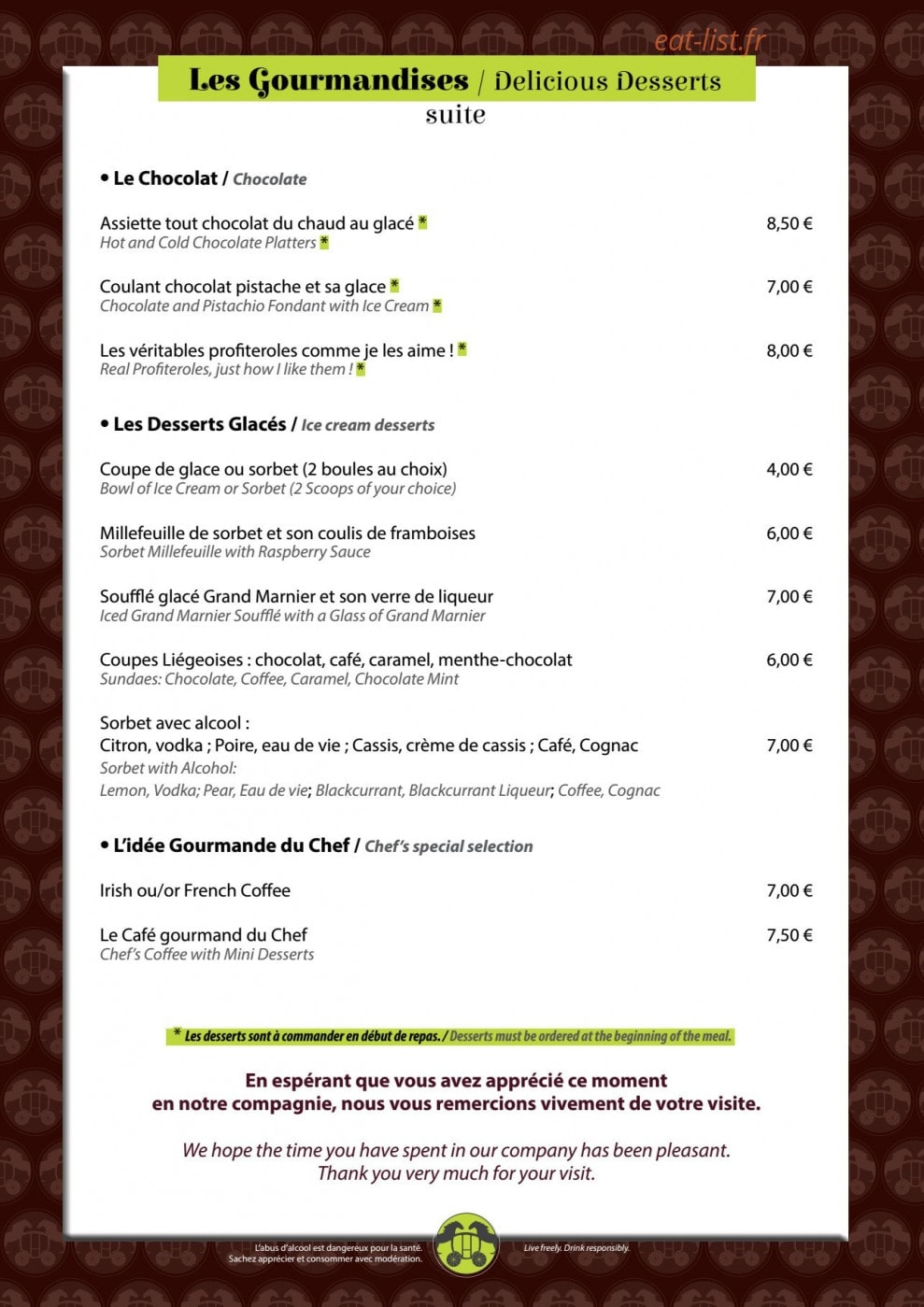 Hôtel de France — carte page 11