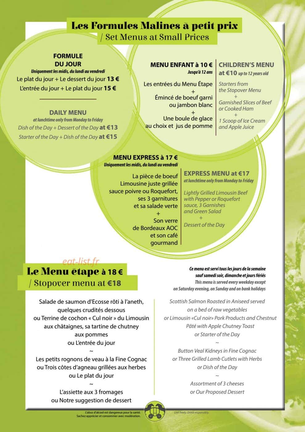 Hôtel de France — carte page 6