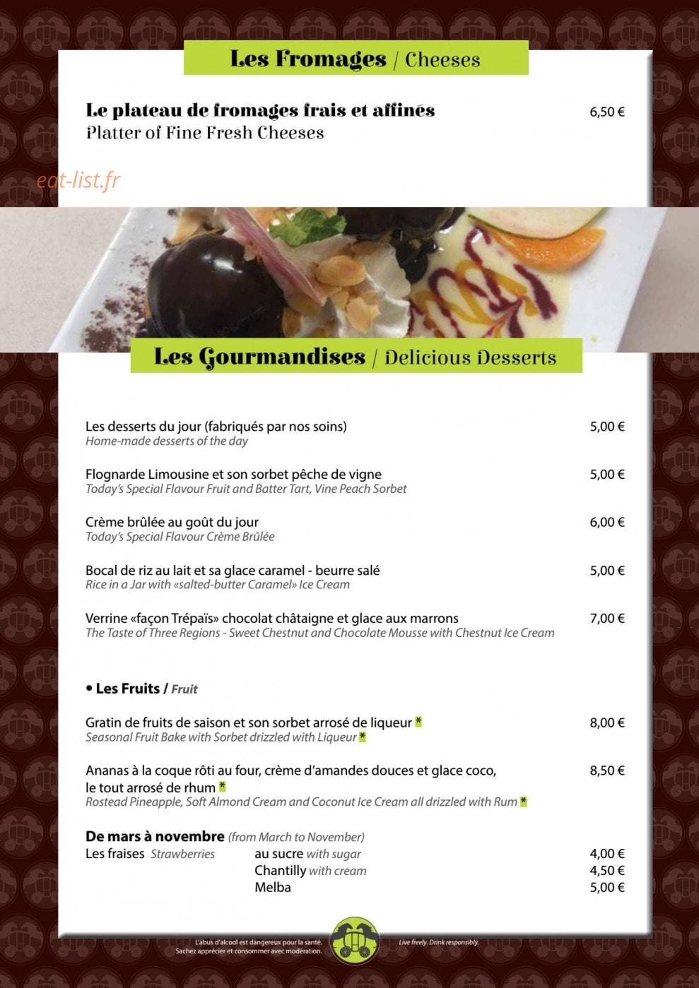 Hôtel de France — carte page 10
