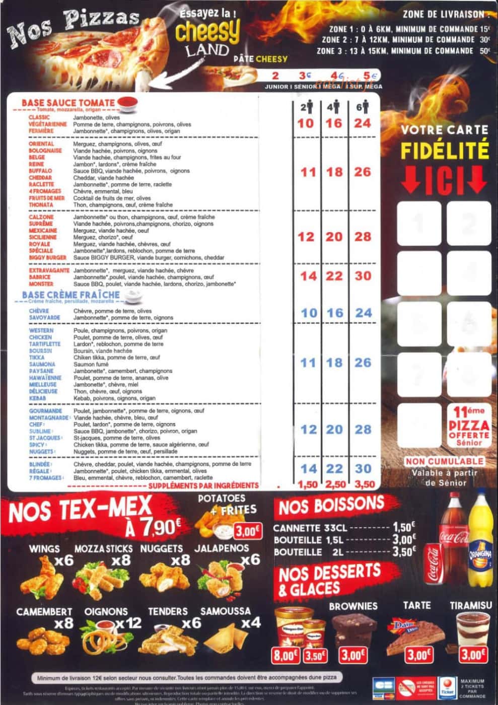Délices pizza — carte page 2