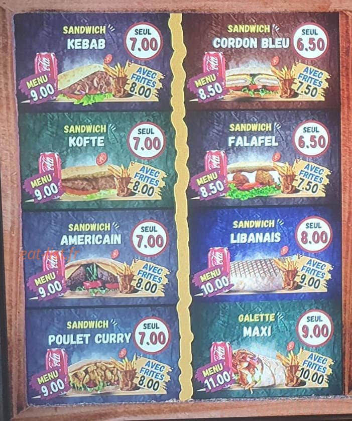 Dounia Kebab — carte page 4