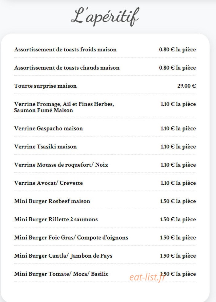 La Ptite Chopine — carte page 2