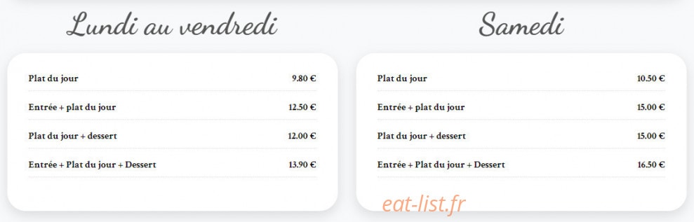 La Ptite Chopine — carte page 1