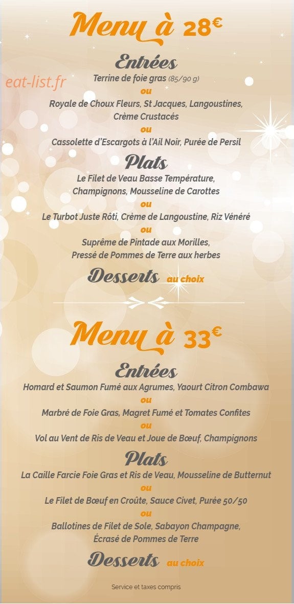 La Chaumière — carte page 8