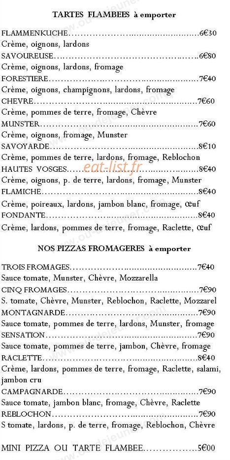 Le P'tit Resto — carte page 2