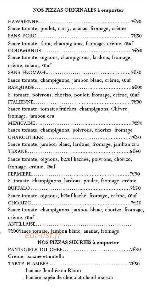Le P'tit Resto — carte page 3