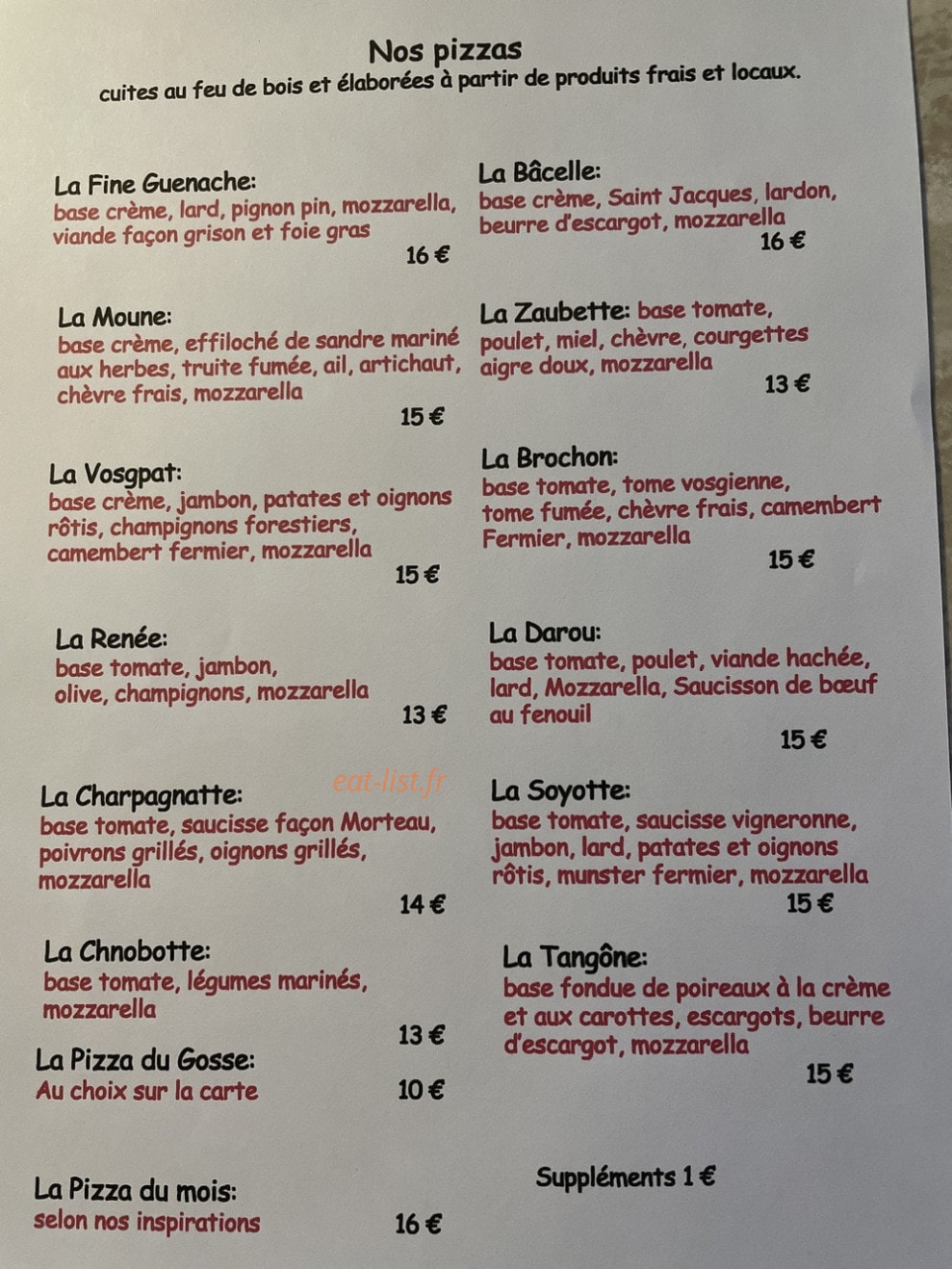 Le Local — carte page 1