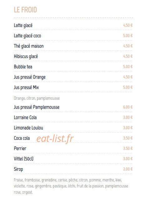 Caféine — carte page 2