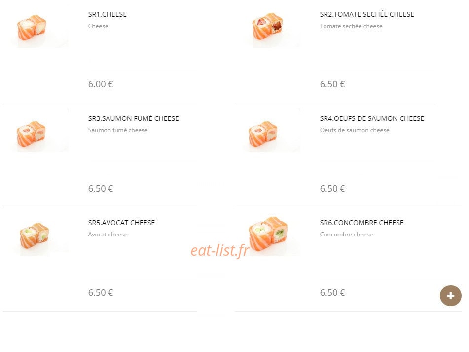 Dao Sushi — carte page 6