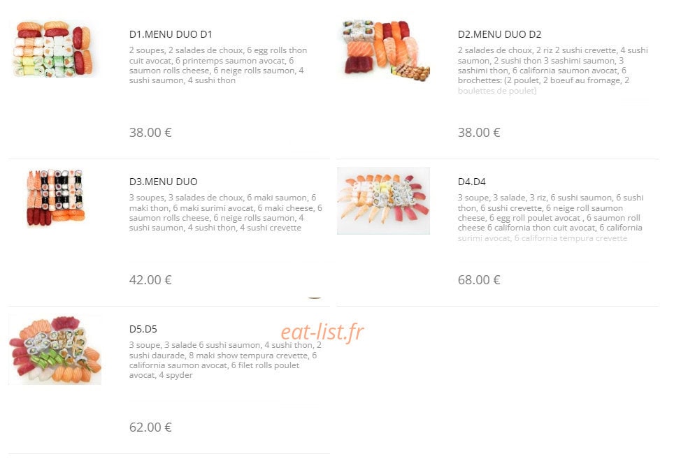 Dao Sushi — carte page 13