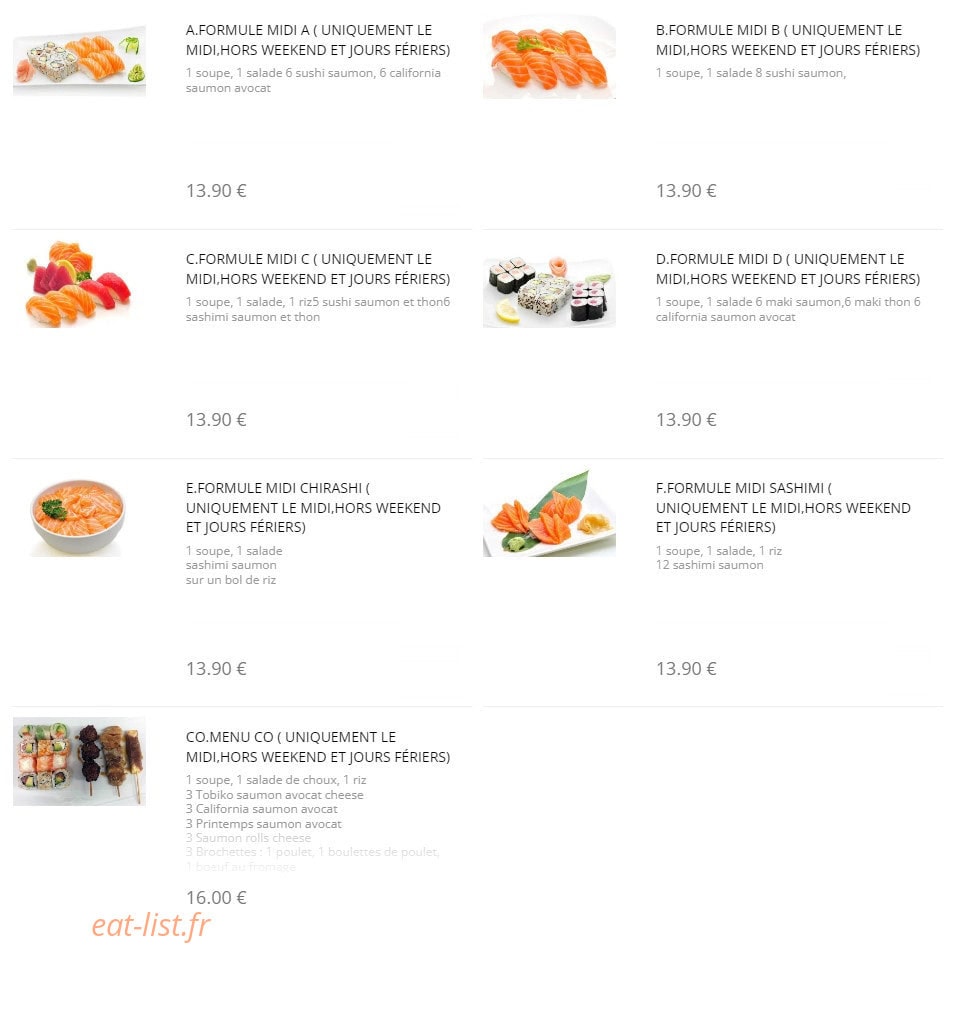 Dao Sushi — carte page 11