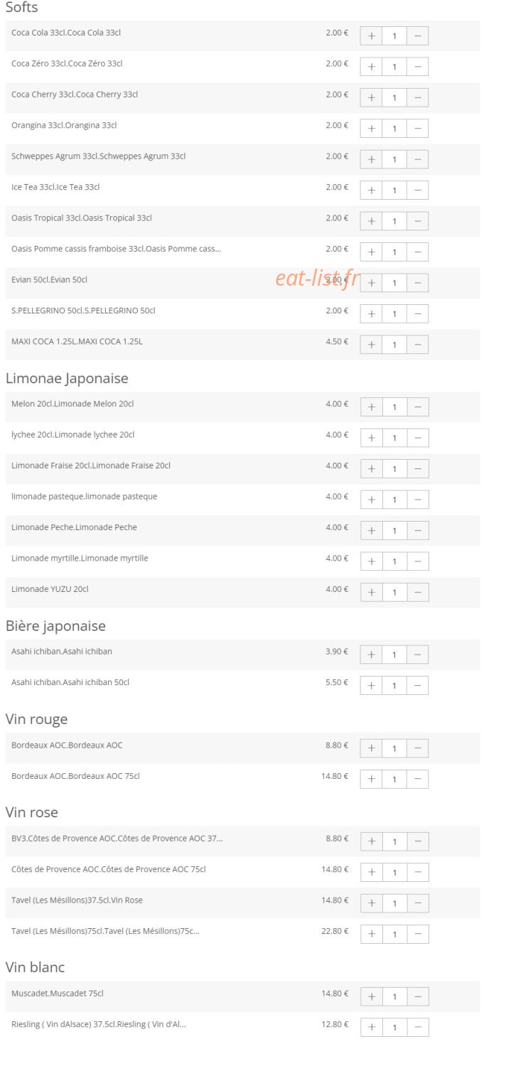 Dao Sushi — carte page 15
