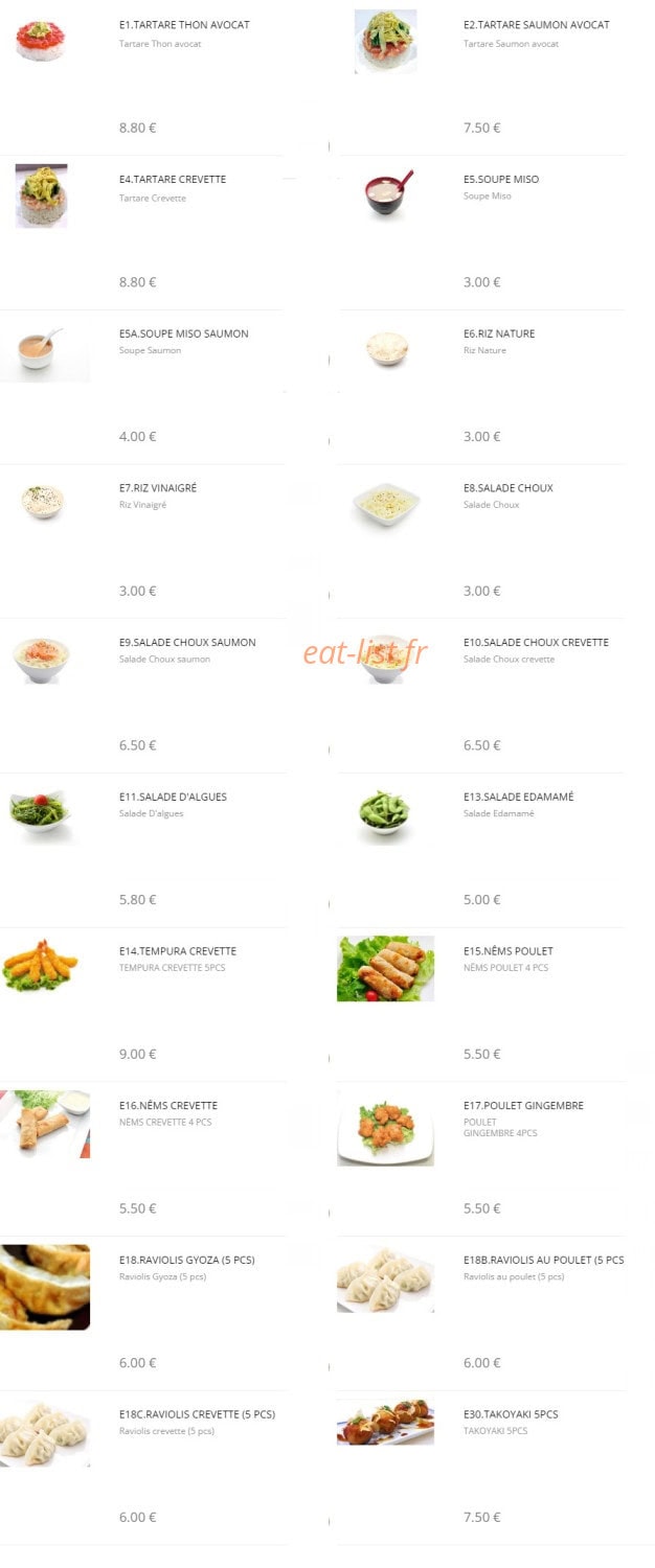 Dao Sushi — carte page 4