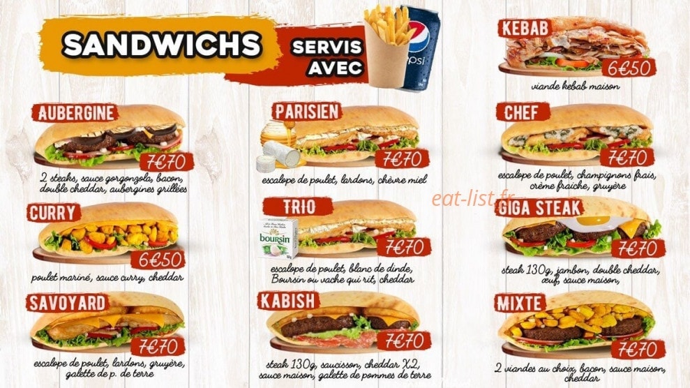 King Pizza — carte page 2