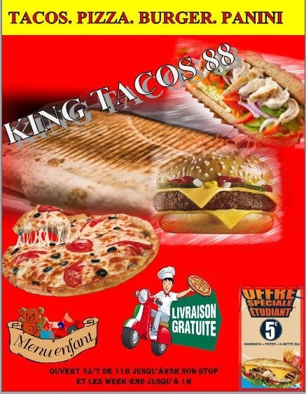 King Tacos 88 — carte page 1