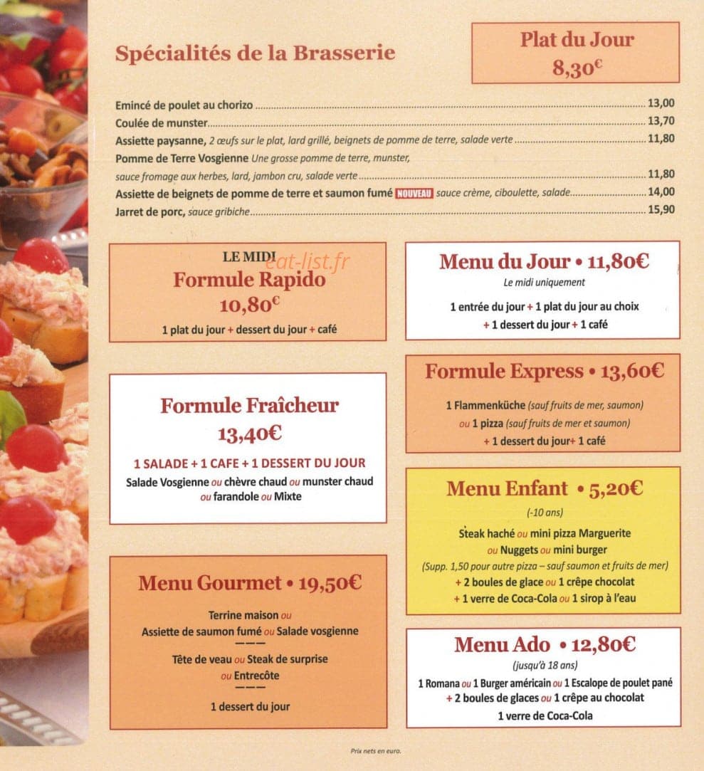 La Brasserie De Jeuxey — carte page 6