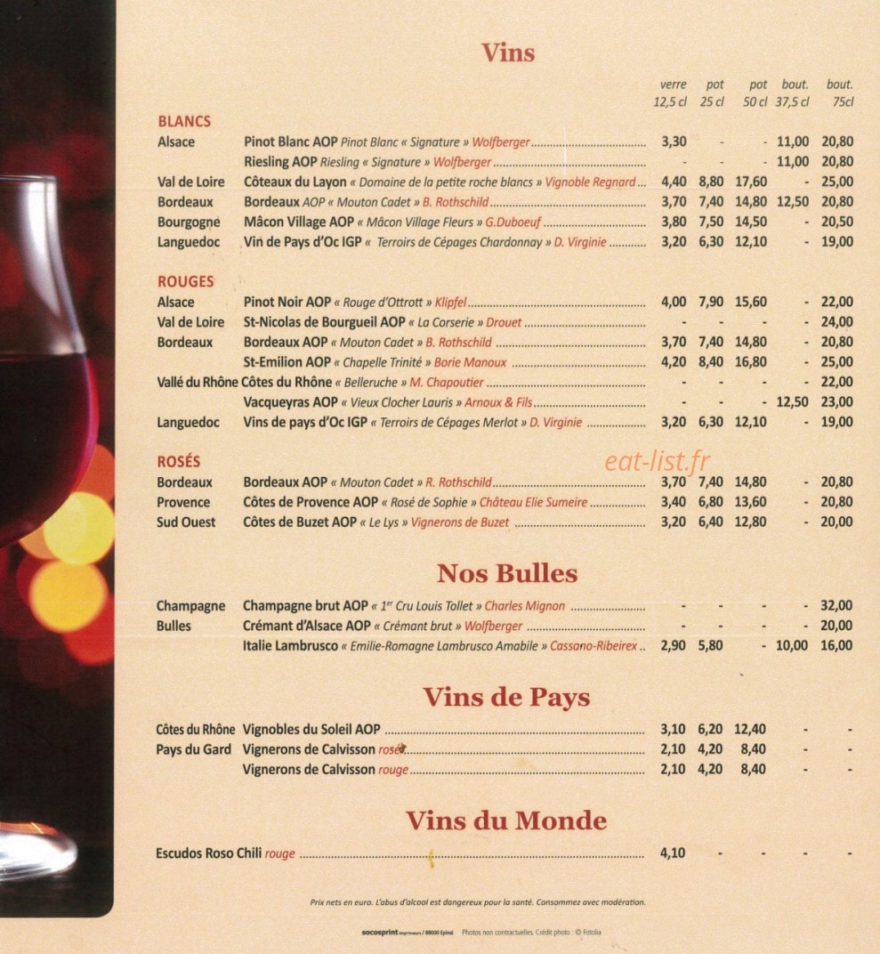 La Brasserie De Jeuxey — carte page 8