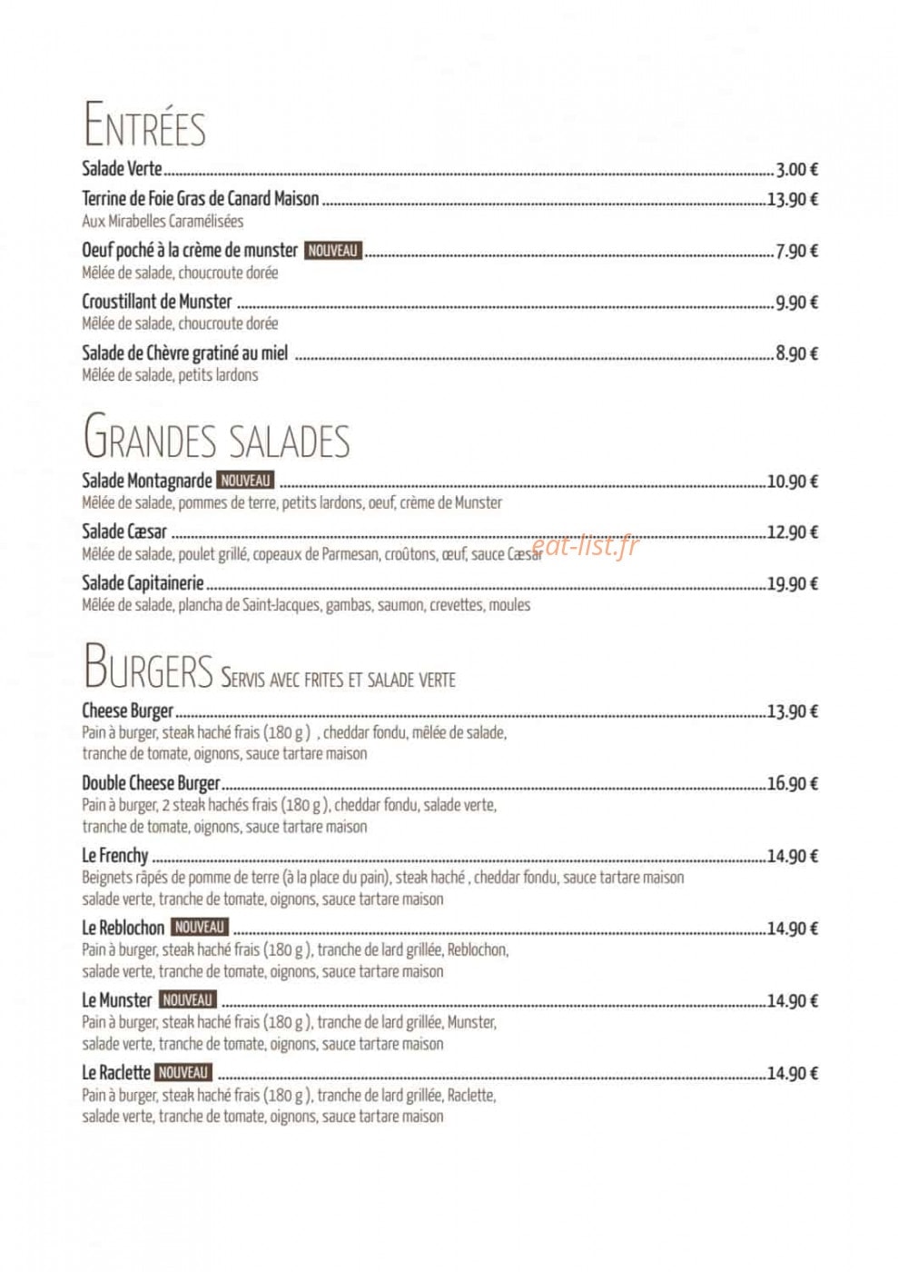 La Capit' — carte page 2