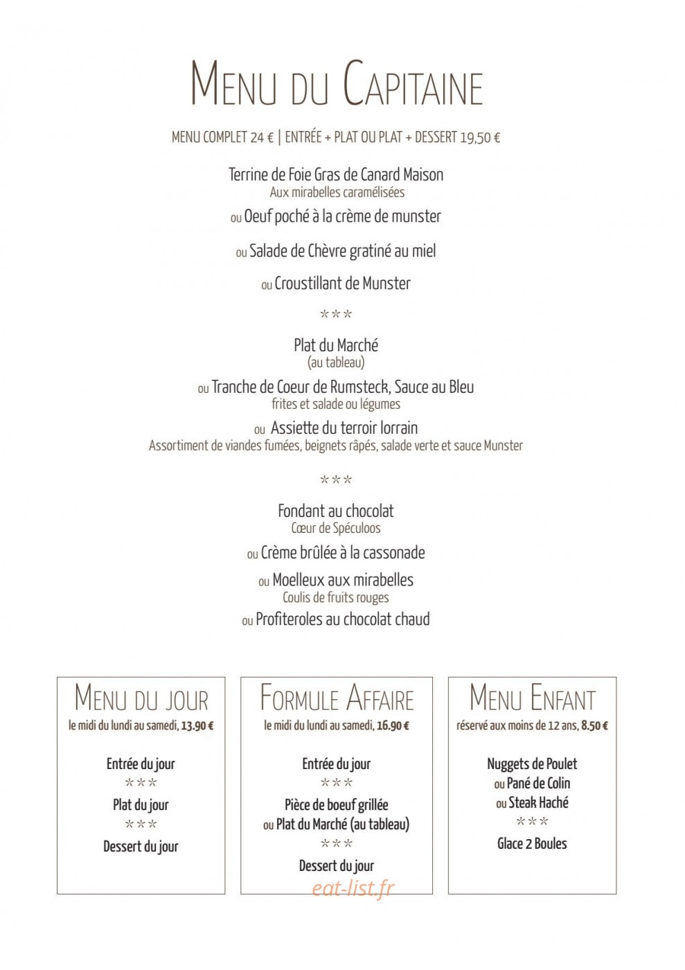La Capitainerie — carte page 4