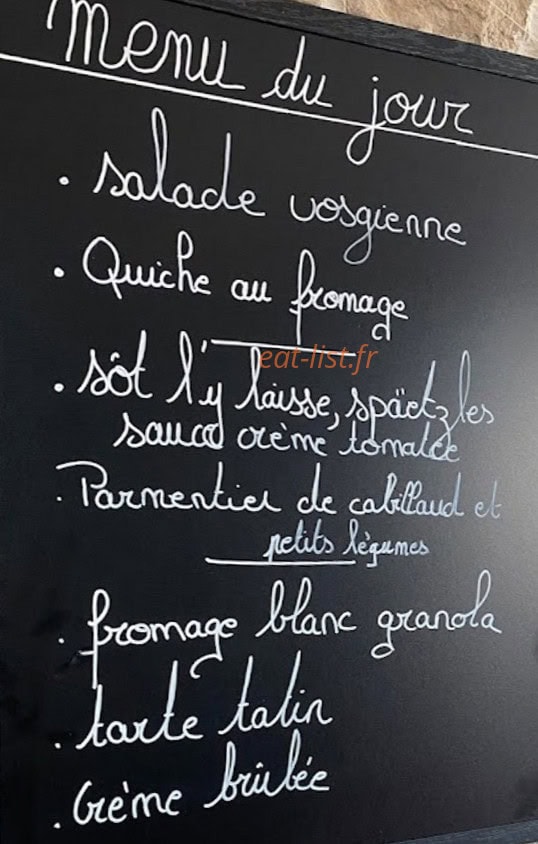 Le Bistro de l’âtre — carte page 2