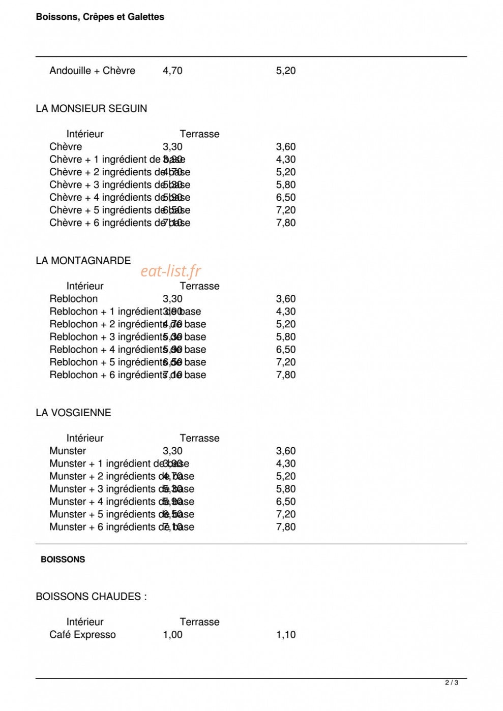 Le Comptoir de Bretagne — carte page 4