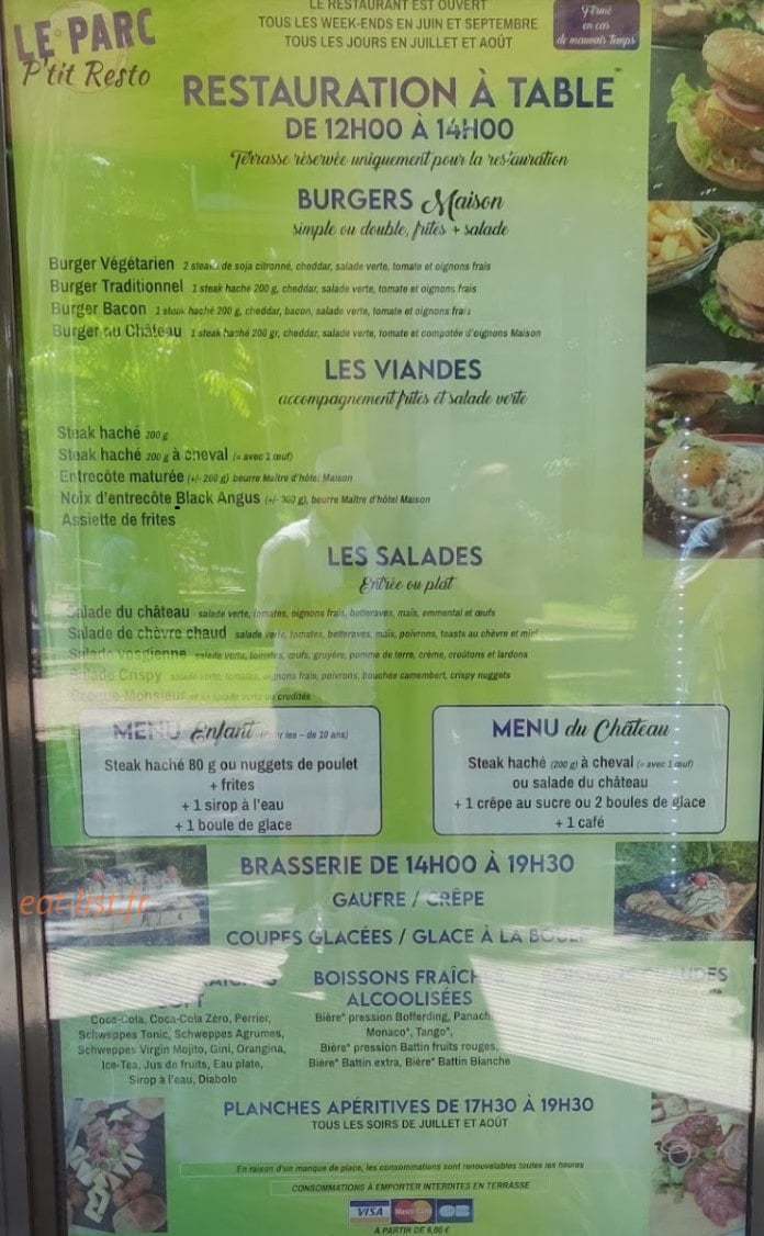 Le P'tit Resto — carte page 1