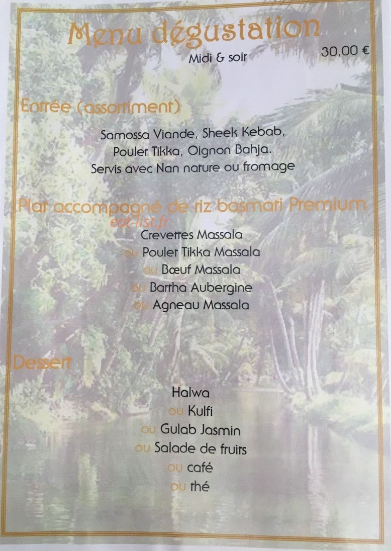 Le Royal Madras — carte page 3