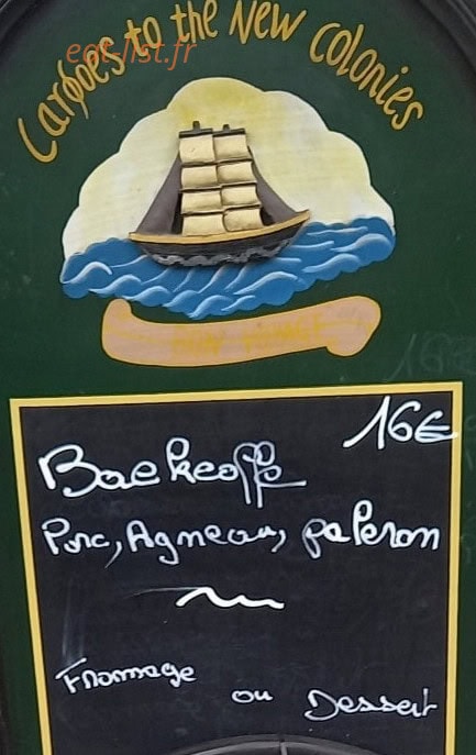 Le Tassigny café — carte page 1