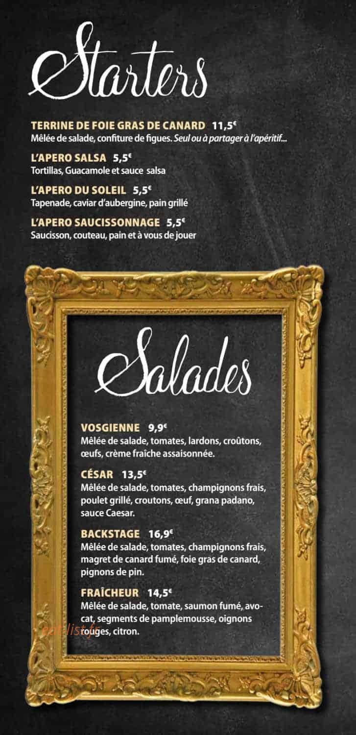 Les Coulisses — carte page 2