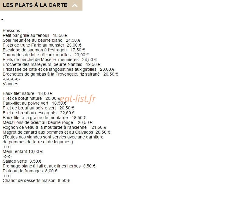 Les fines Herbes — carte page 4