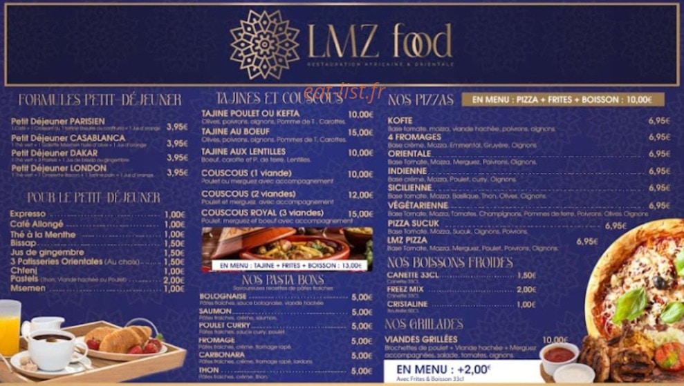 Lmz Food — carte page 1